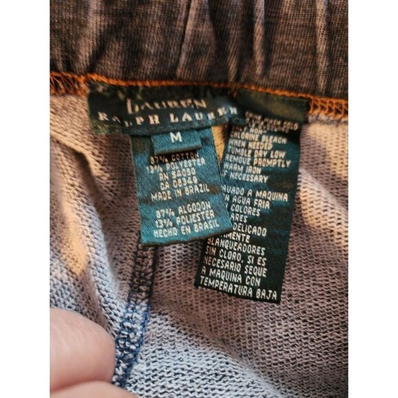 Ralph Lauren Pull on Pants Women size Medium Denim Look Pockets Stretchy - Picture 3 of 12